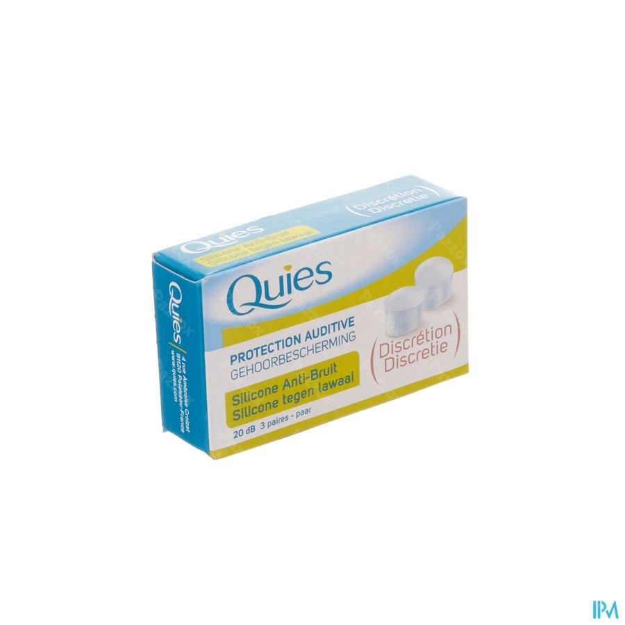 Quies Protection Audit.a/bruit Silicone 3 Paires
