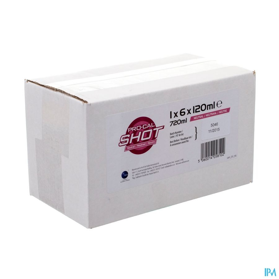 Pro-cal Shot Fraise 6x120ml