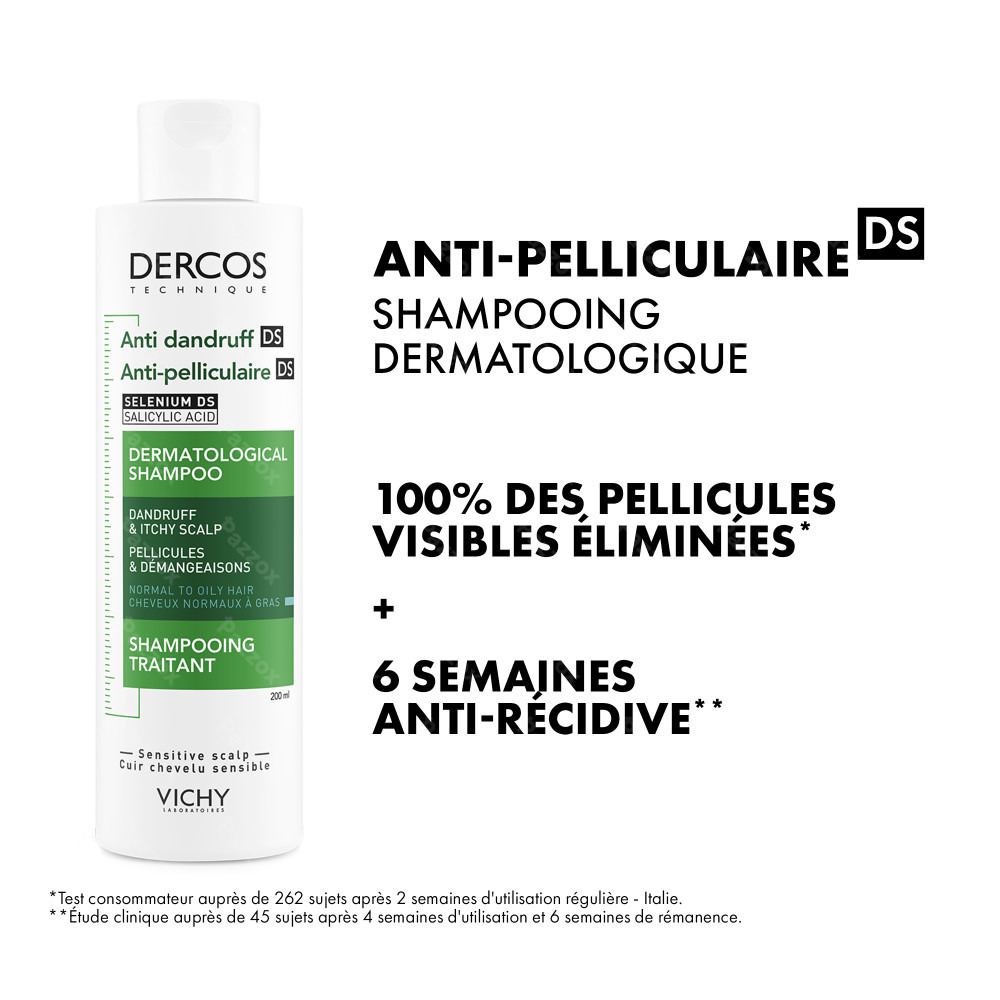 Vichy Dercos Shampooing Anti-Pelliculaire Cheveux Gras 200ml