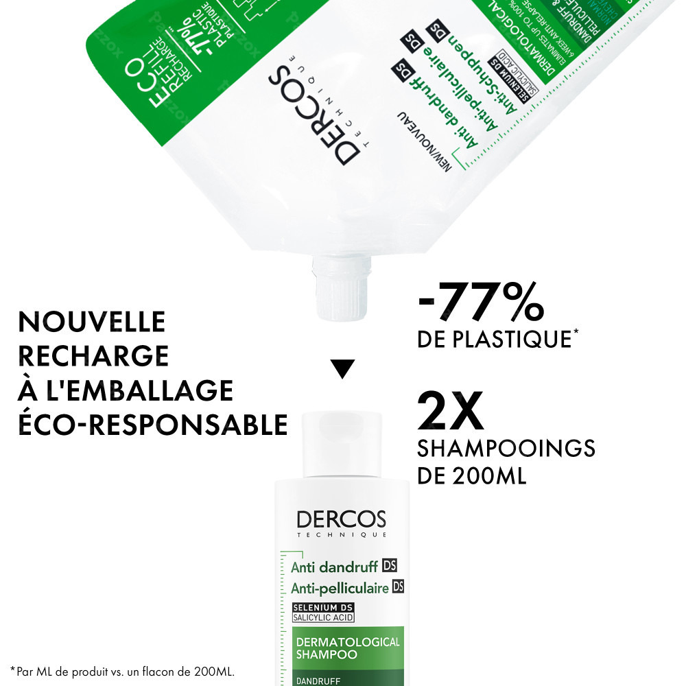 Vichy Dercos Shampooing Anti-Pelliculaire Cheveux Gras 200ml