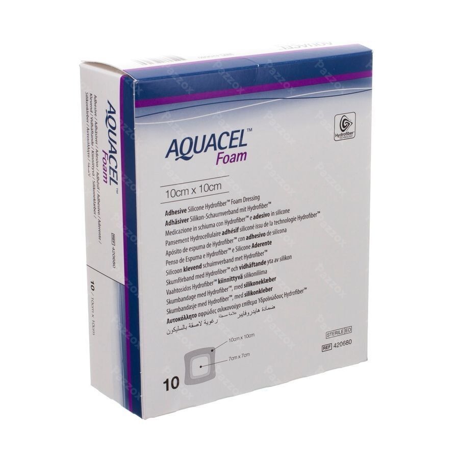 Aquacel Pans Mousse Adh Hydrofiber 10,0x10,0cm 10