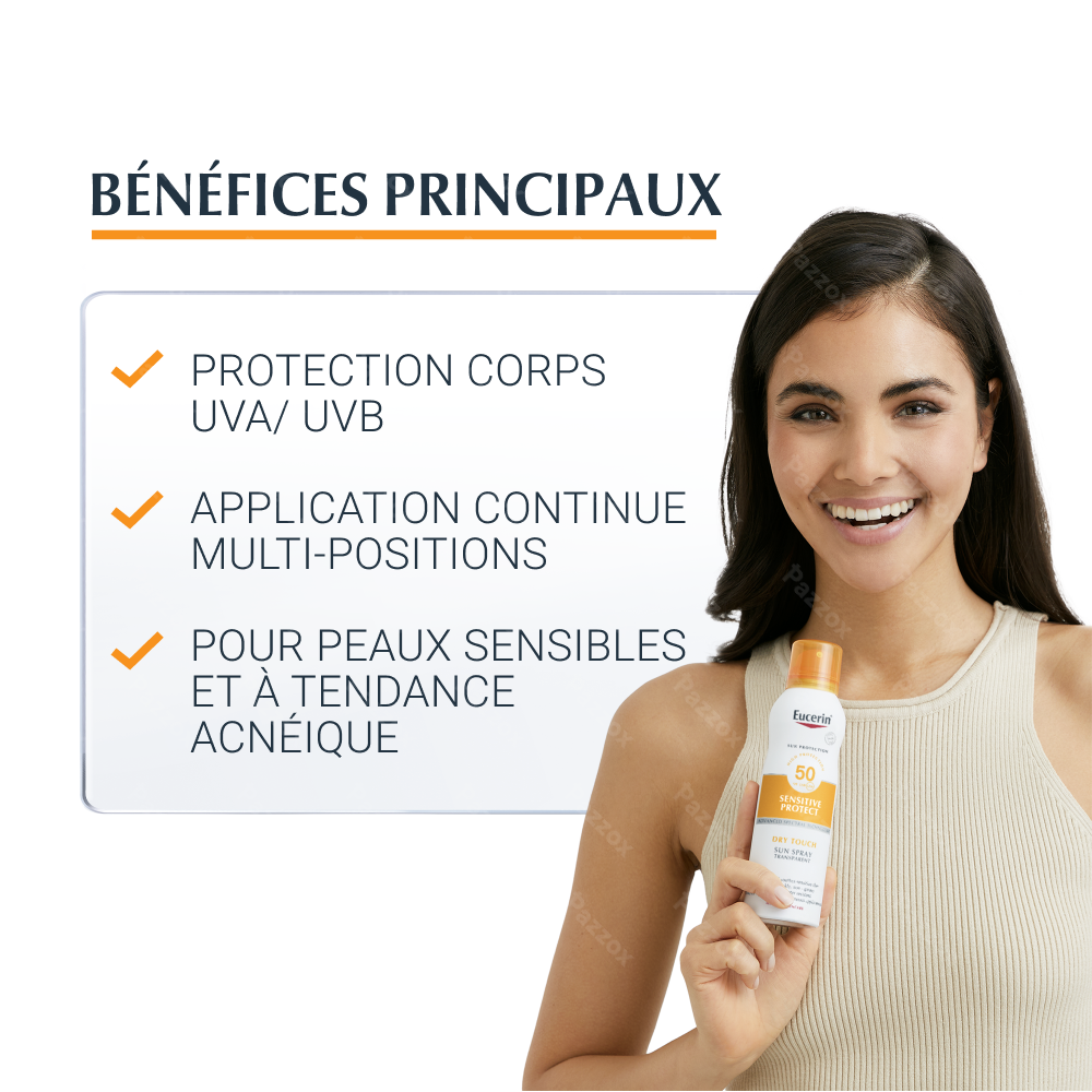 Eucerin Sun Oil Control SPF50 Toucher Sec Brume Transparent 200ml