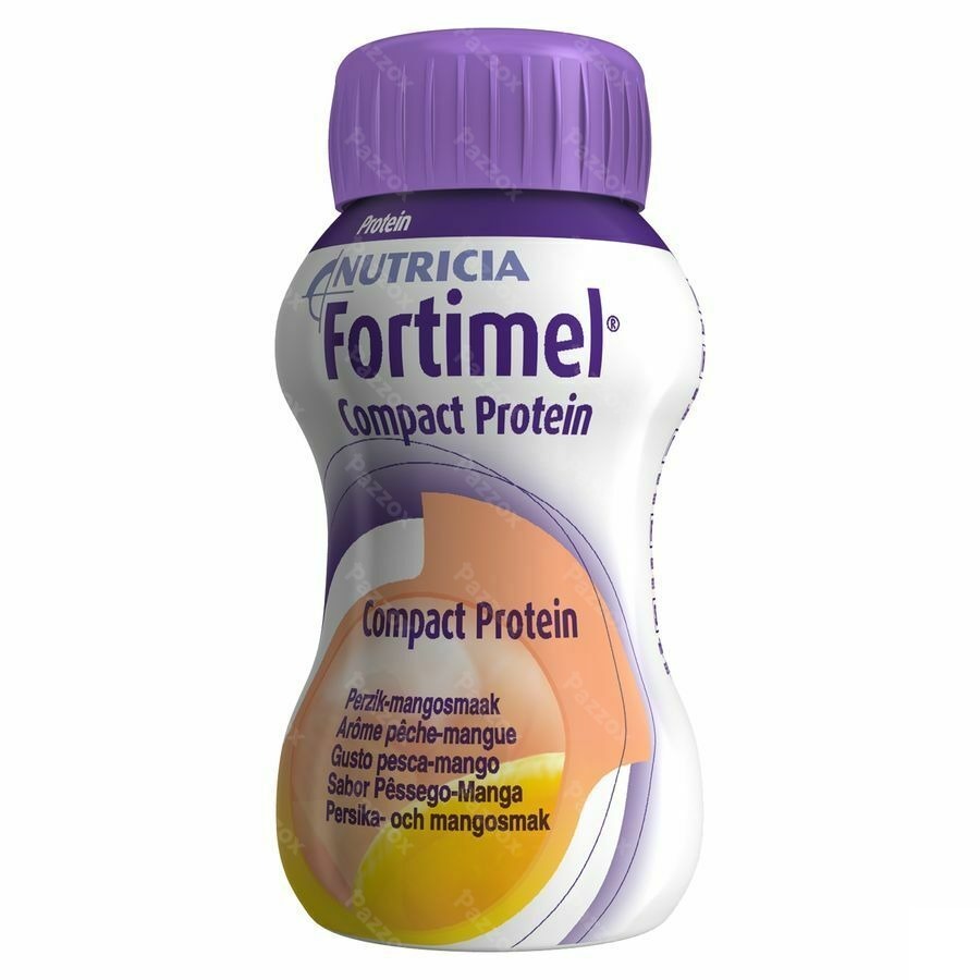 Fortimel Compact Protein Pêche-mangue Bouteilles 4x125ml