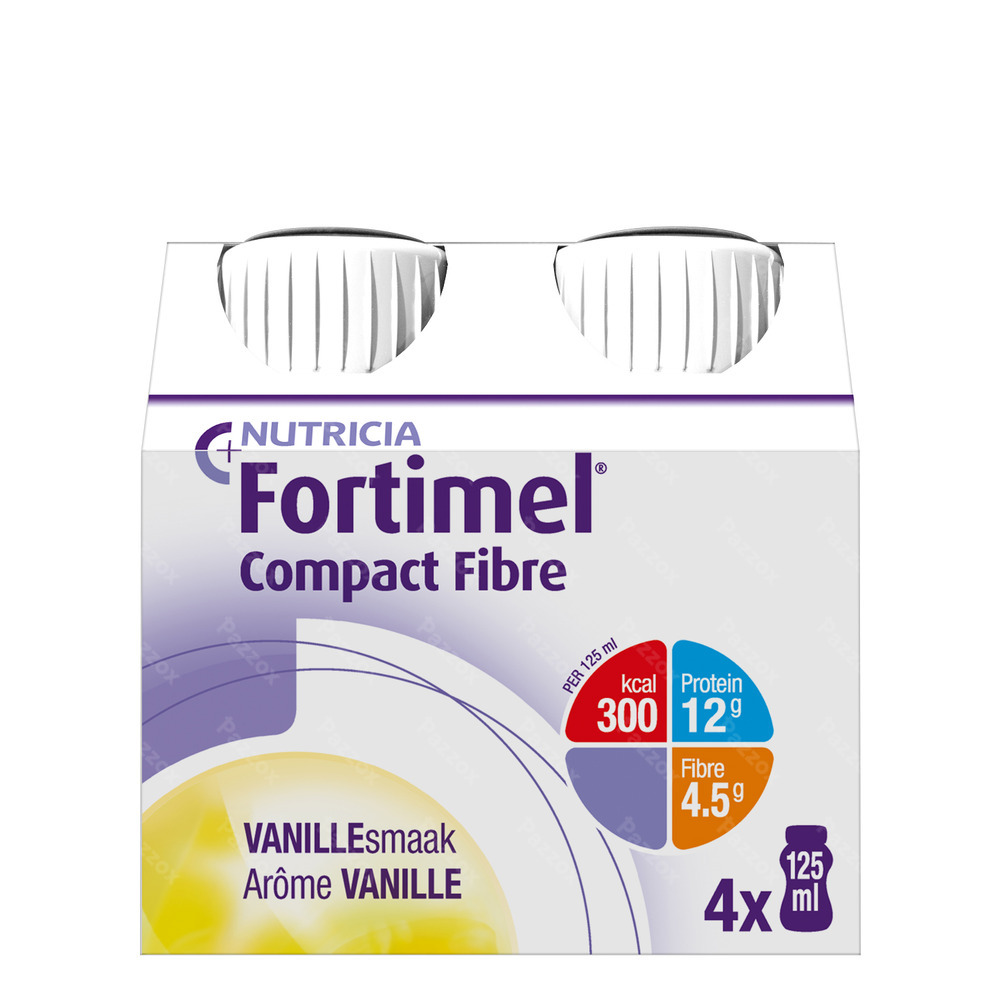 Fortimel Energy Multi Fibre Vanille Bouteilles 4x200ml