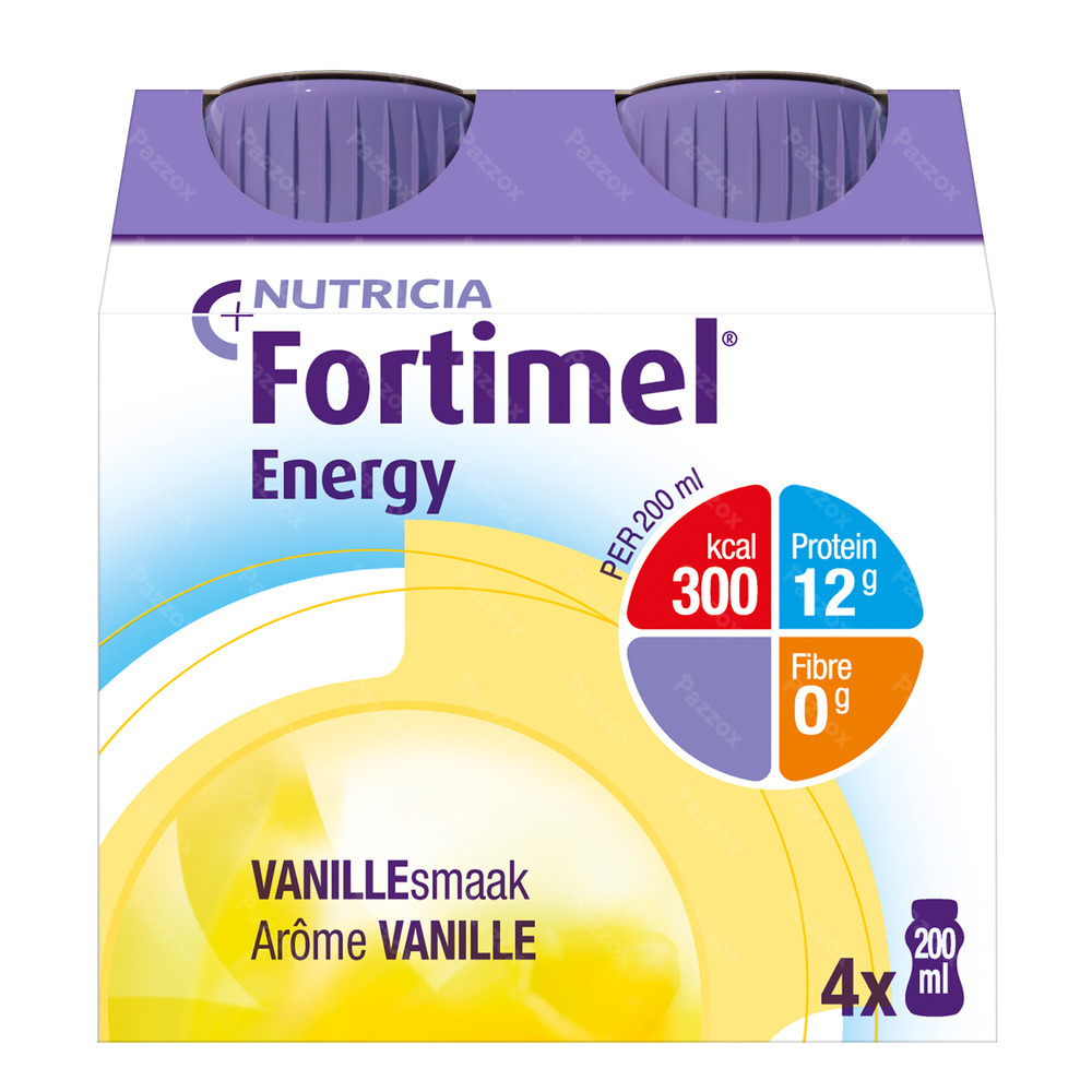 Fortimel Energy Vanille Bouteilles 4x200ml