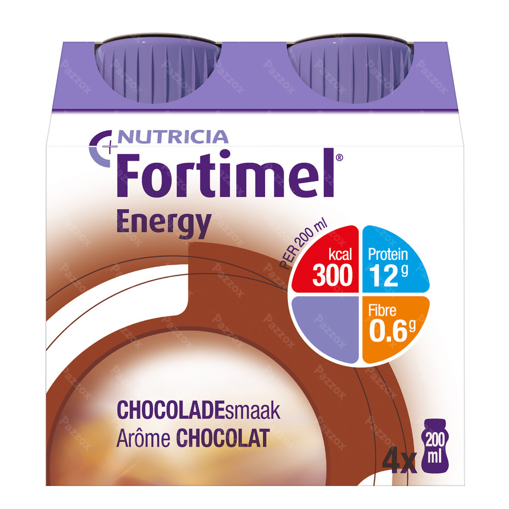 Fortimel Energy Chocolat Bouteilles 4x200ml