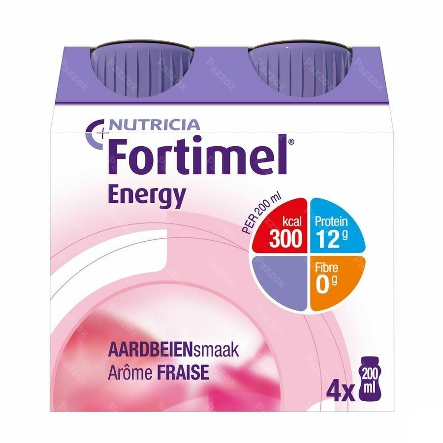 Fortimel Energy Fraise Bouteilles 4x200ml