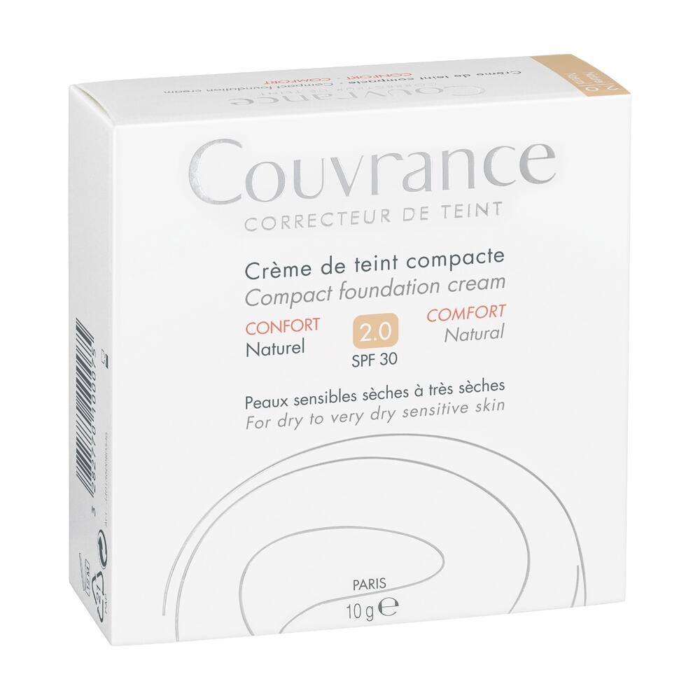 Avène Couvrance Crème Teinté Compact Comfort 2 Naturel 10g