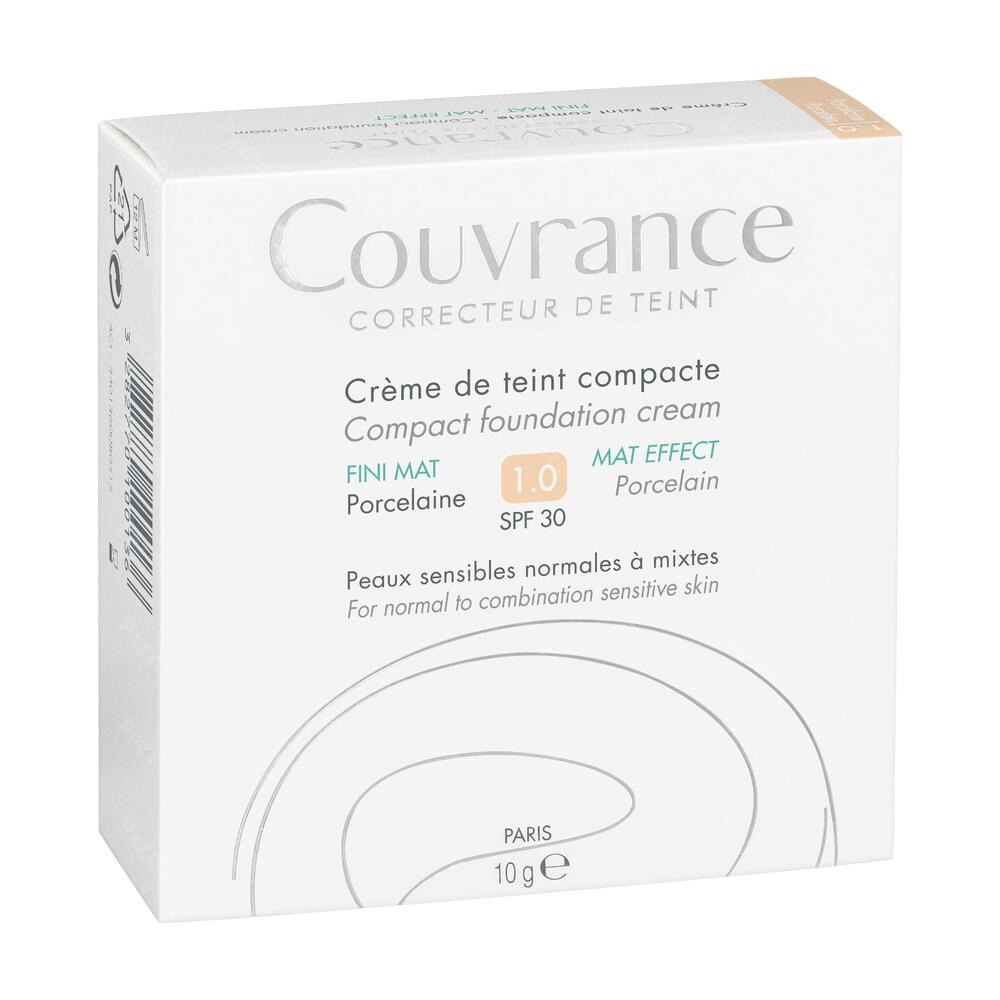 Avène Couvrance Crème Teinté Compact Oil Free 01 Porcelaine 10g