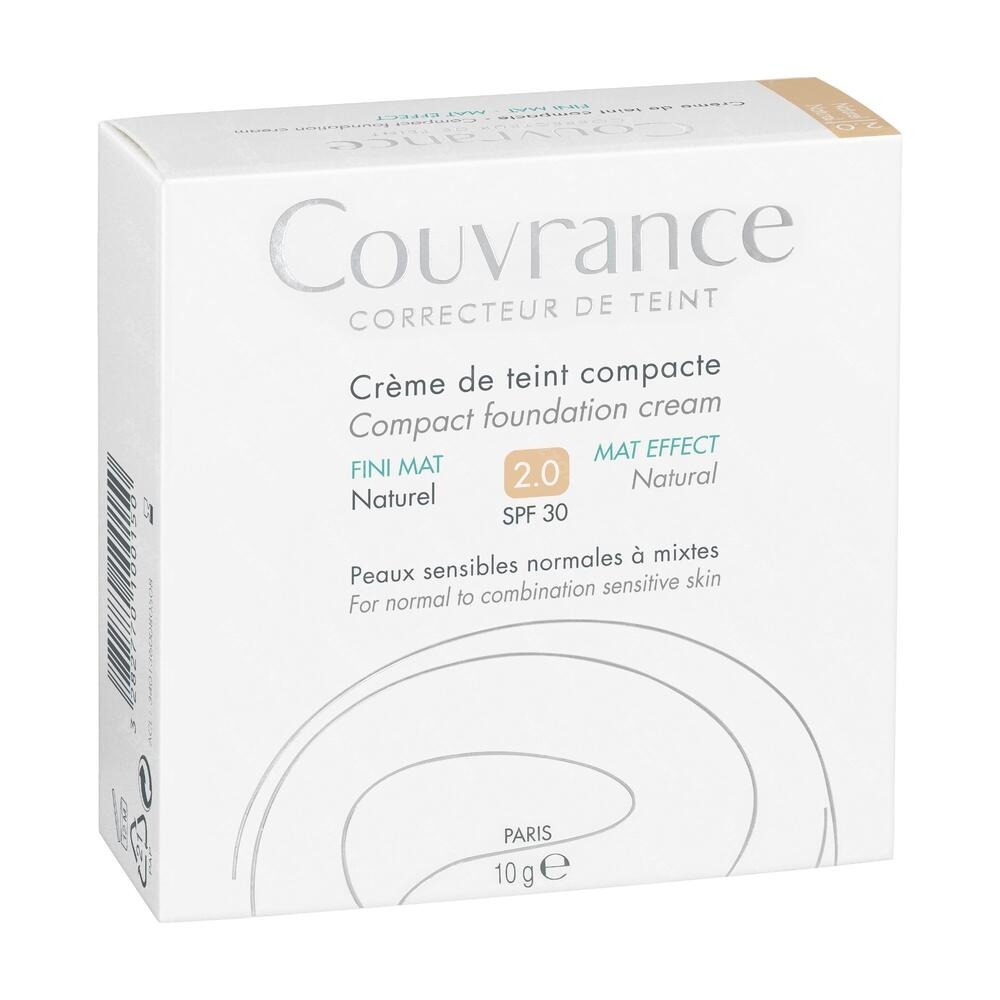 Avène Couvrance Crème Teinté Compact Oil Free 02 Naturel 10g