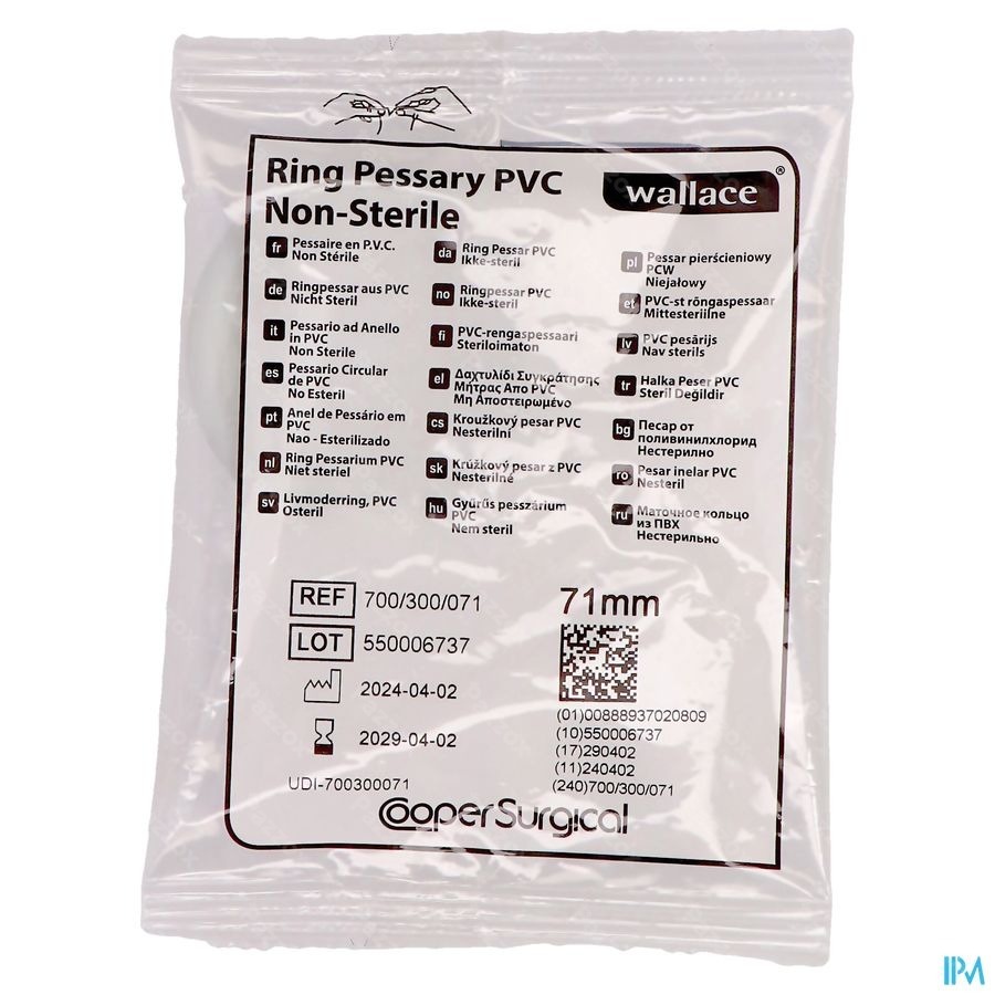 Portex Pessaire Vinyl 71mm 1