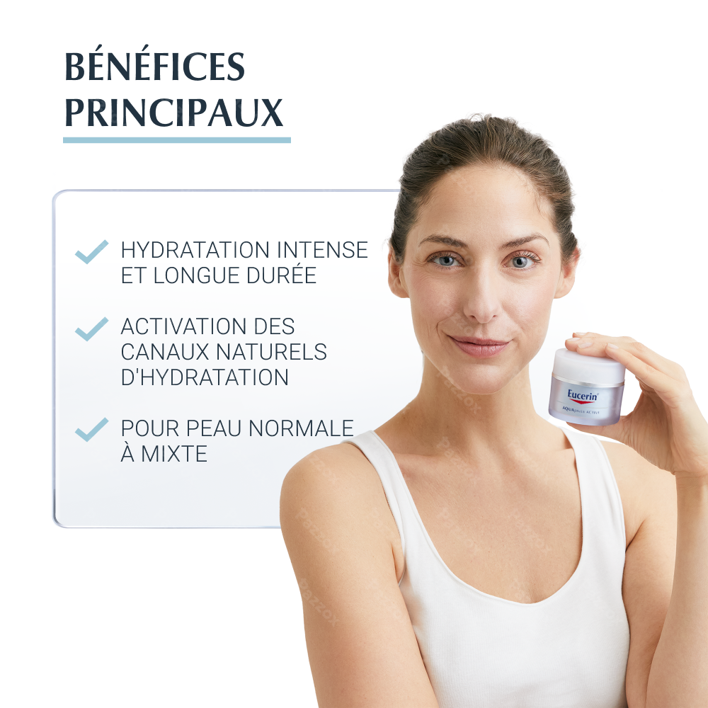 Eucerin Aquaporin Active Crème Hydratation Intense Peau Normale à MIxte 50ml