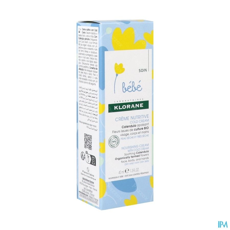 Klorane B&eacute;b&eacute; Creme Nutritive Cold Cream Tube 40ml