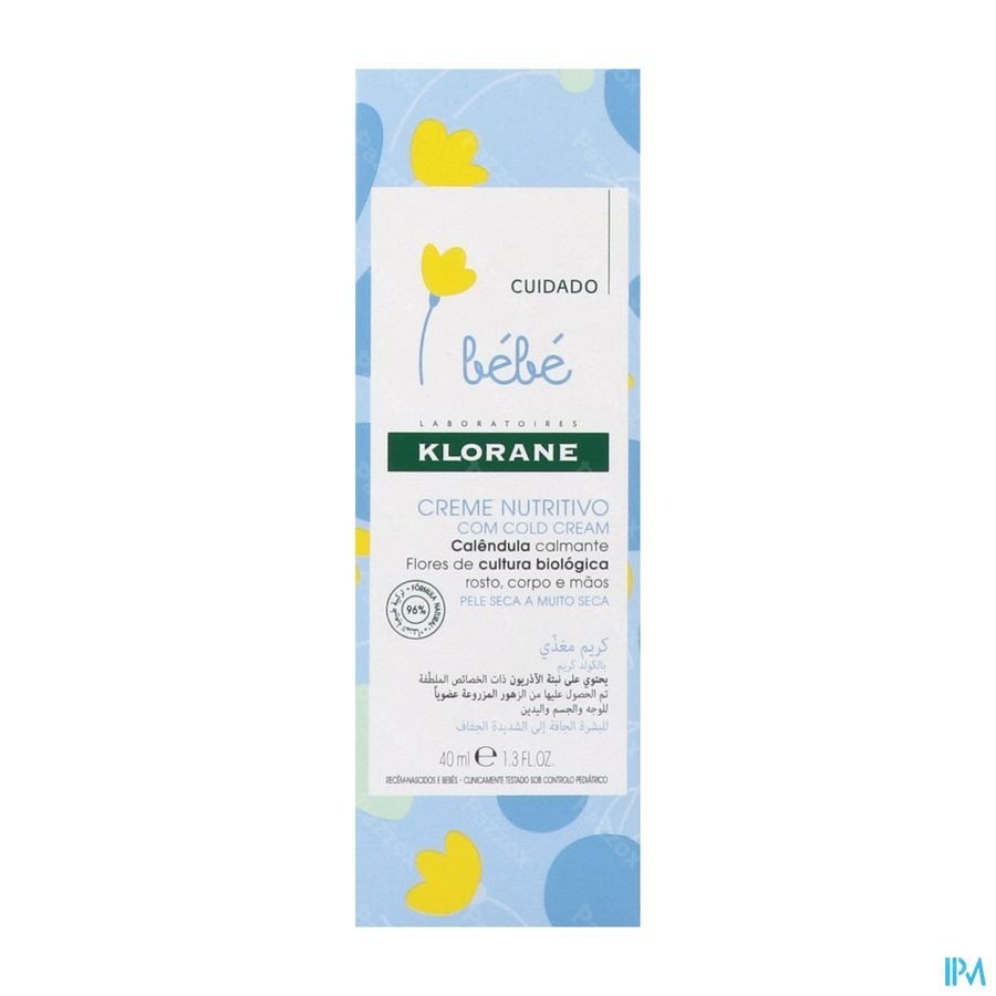 Klorane B&eacute;b&eacute; Creme Nutritive Cold Cream Tube 40ml