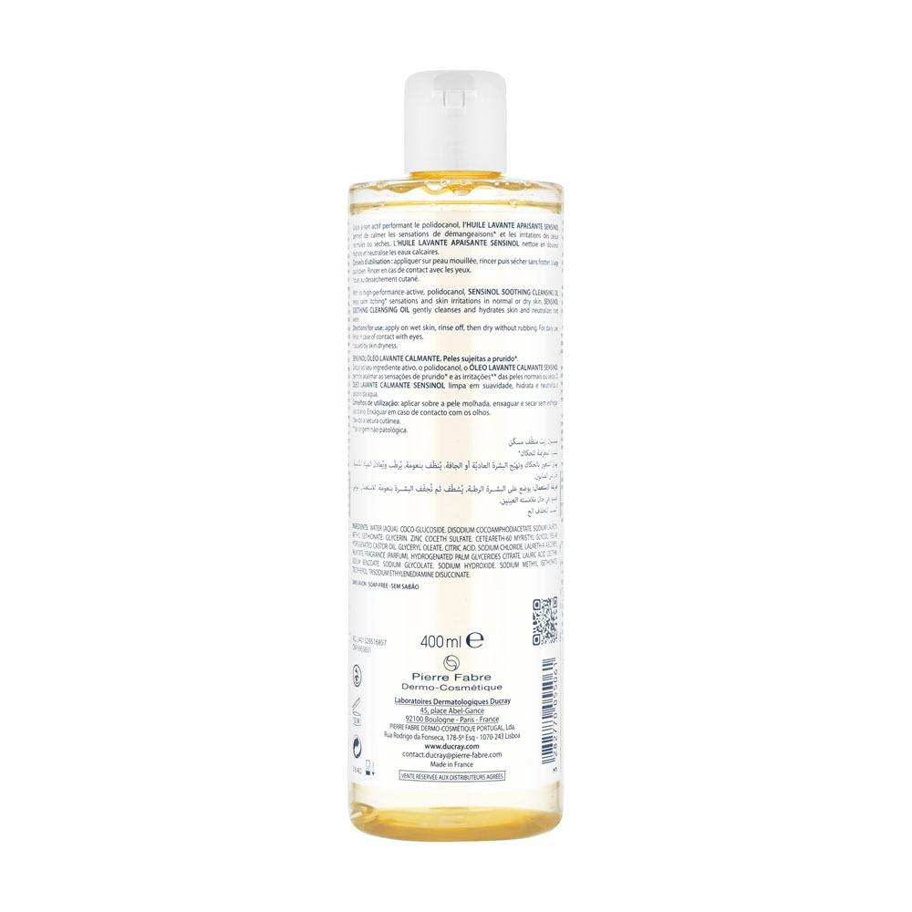 Ducray Sensinol Huile Lavante apaisante, Peau sujette aux démangeaisons 400ml