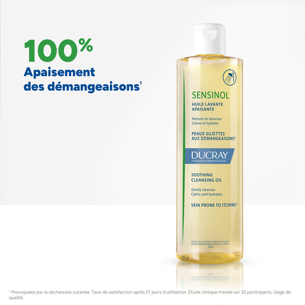 Ducray Sensinol Huile Lavante apaisante, Peau sujette aux démangeaisons 400ml