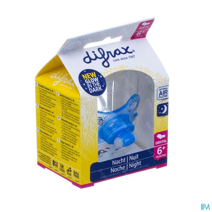 Difrax Sucette Dental +6m Nuit
