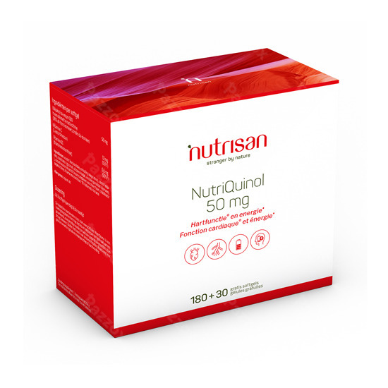 Nutriquinol 50mg 180+30 Gratuit gélules souples Nutrisan