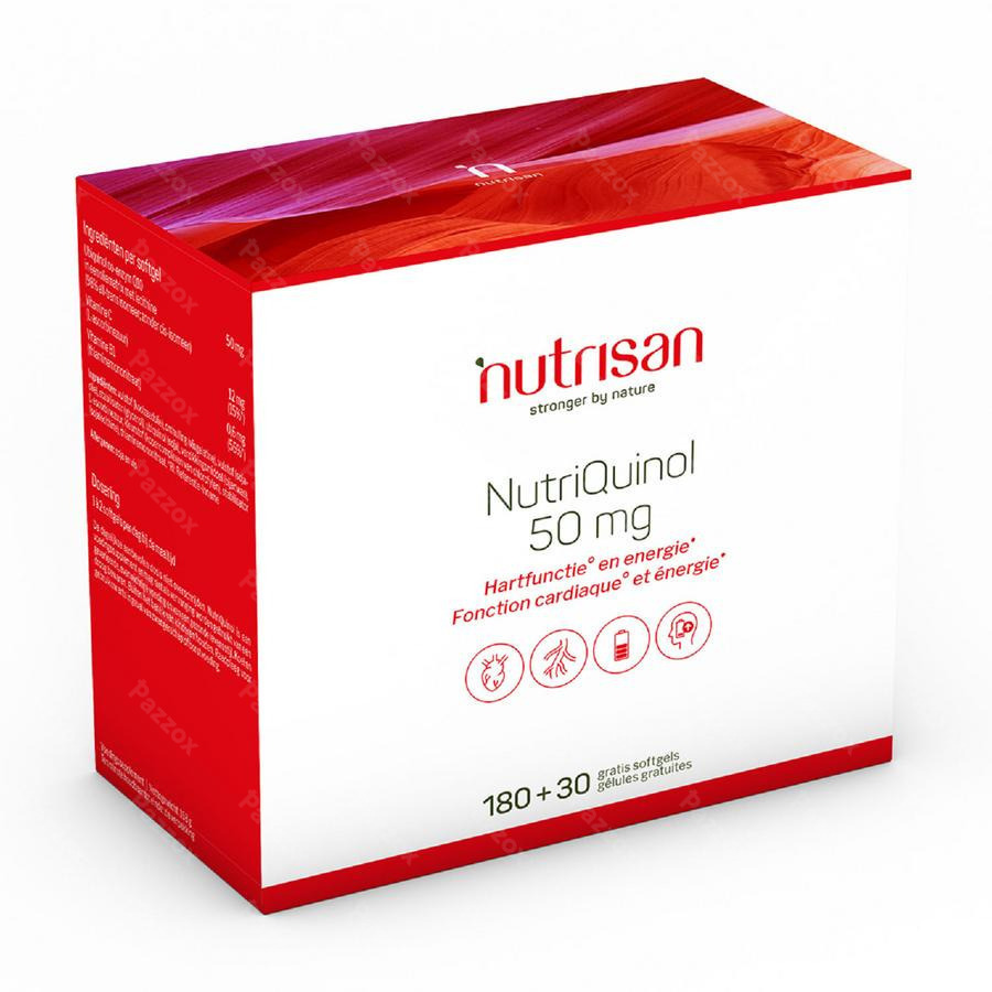 Nutriquinol 50mg 180+30 Gratuit gélules souples Nutrisan