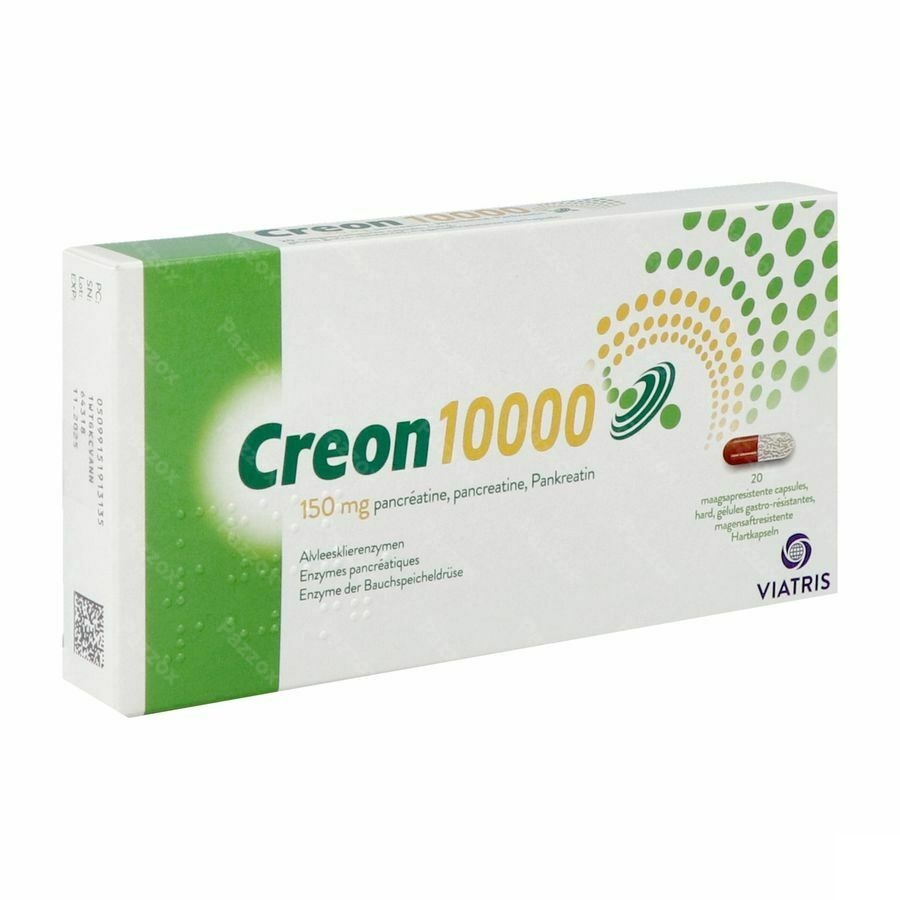 Creon 10000 Caps Gastroresist 20 X 150mg