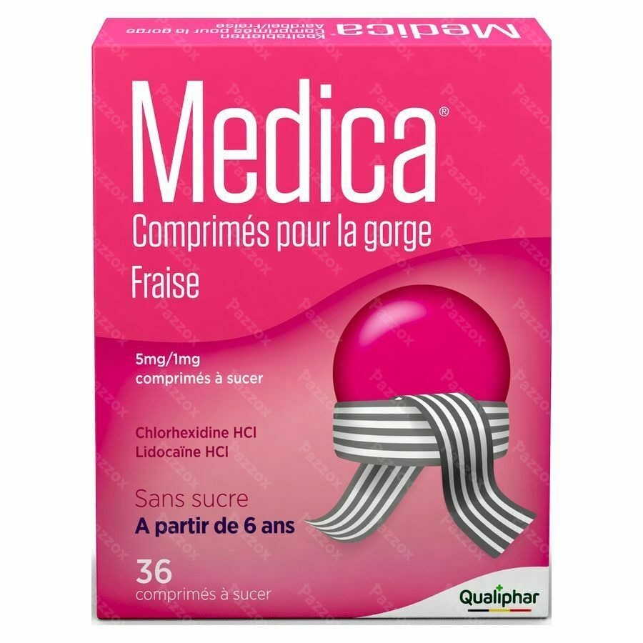 Medica Comprimes Gorge Fraise Comp A Sucer 36