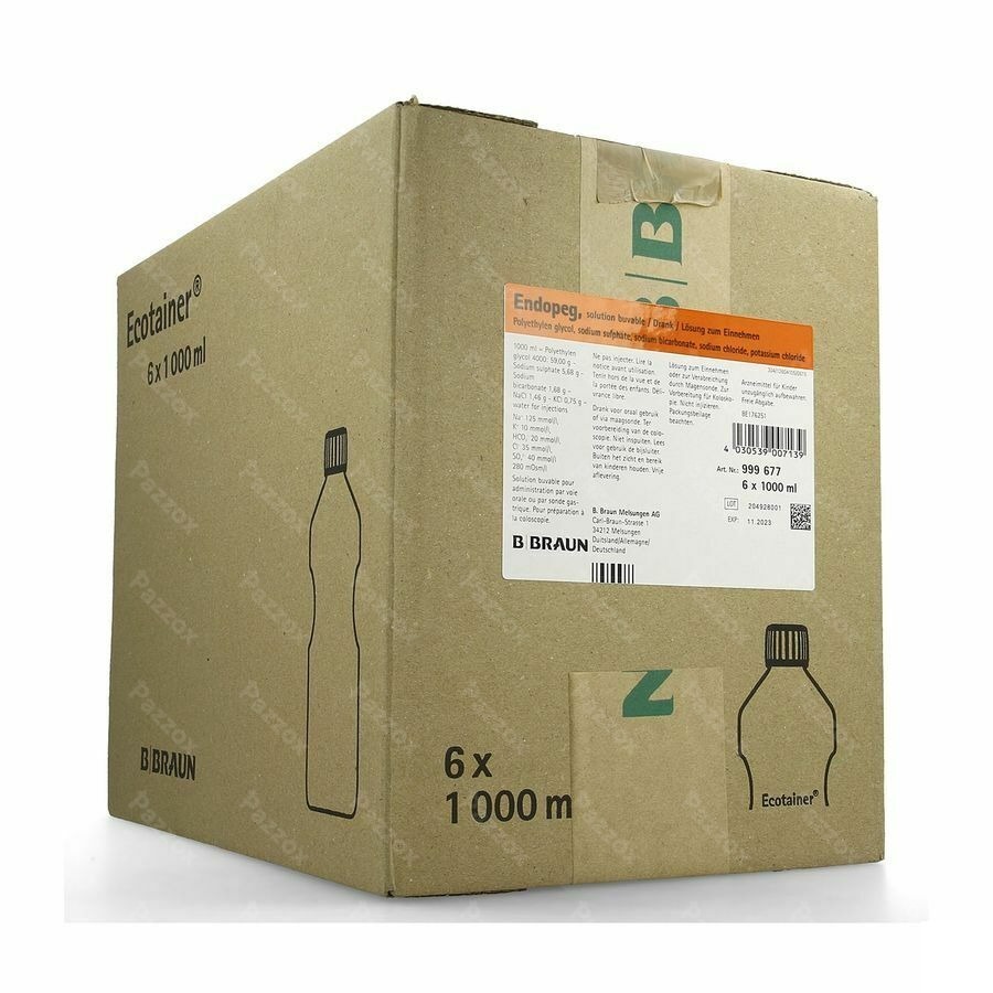 Endopeg sol. buv. 6 x 1000 ml