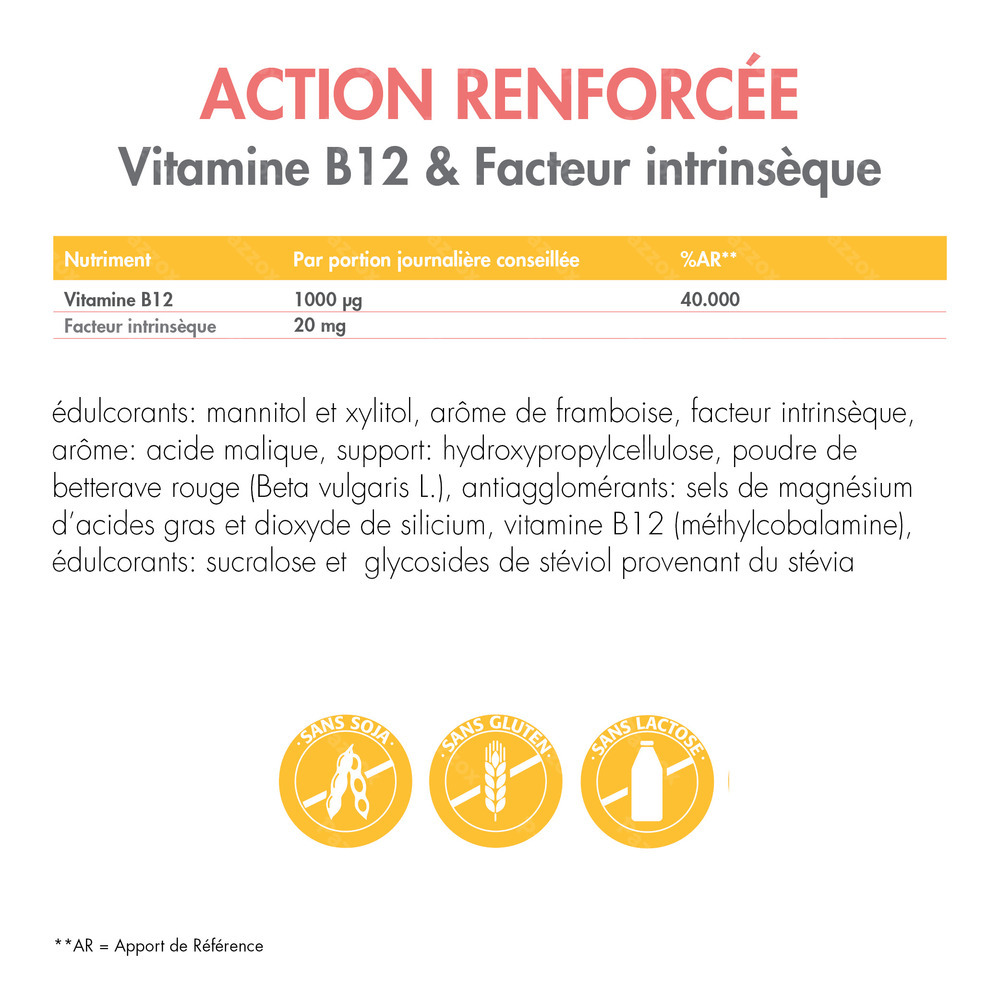 Barinutrics Vitamine B12 If Framboise Comp Croq 90