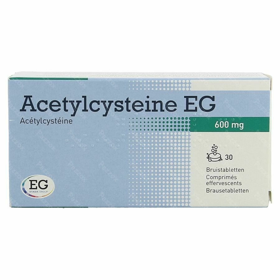 Acetylcysteine EG 600mg 30 Comprimés effervescents