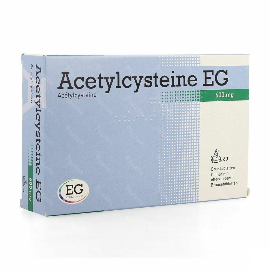 Acetylcysteine Eg 600mg 60 Comprimés Effervescents