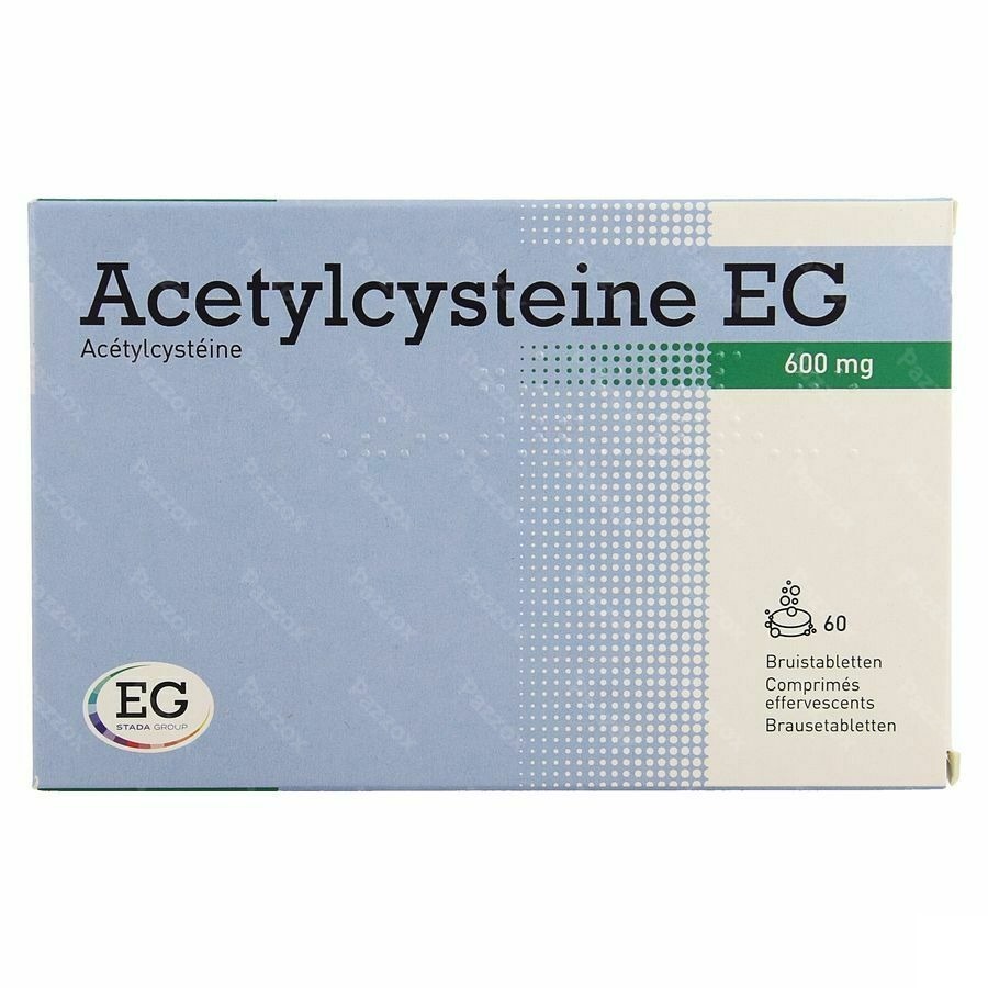 Acetylcysteine Eg 600mg 60 Comprimés Effervescents