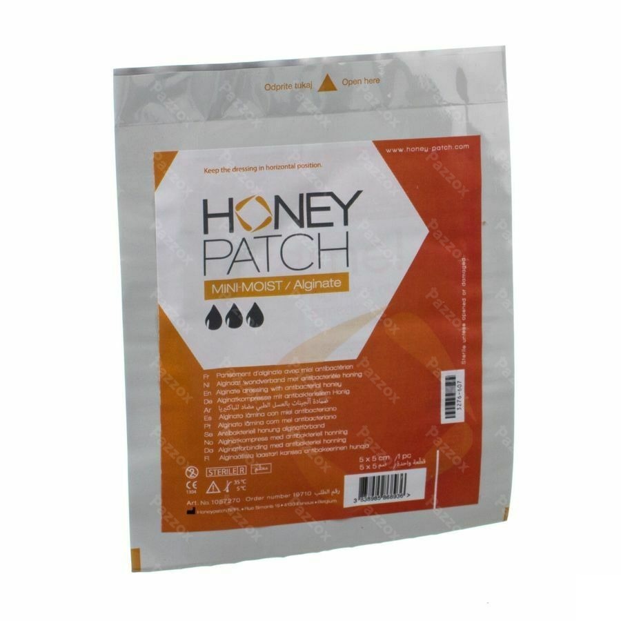 Honeypatch Mini-moist Miel Cic.5g+alg.ster 5x5cm 1