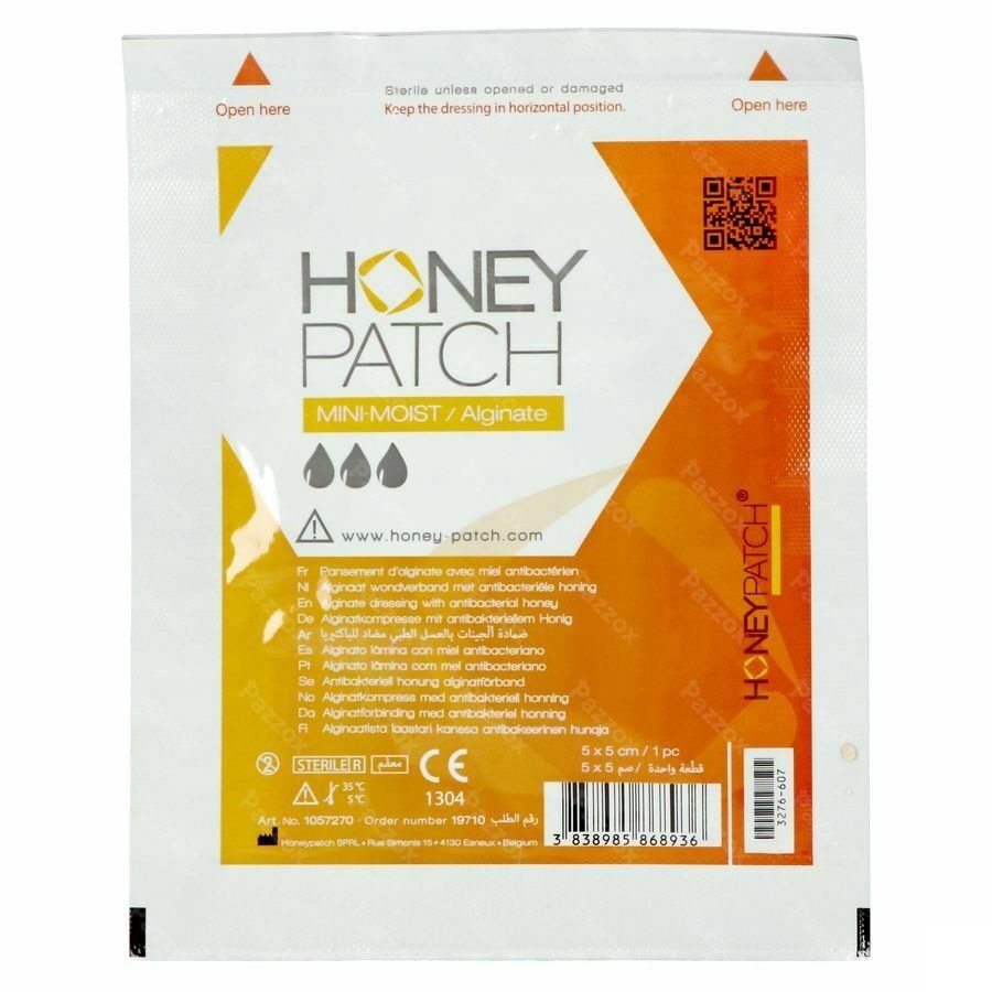 Honeypatch Mini-moist Miel Cic.5g+alg.ster 5x5cm 1