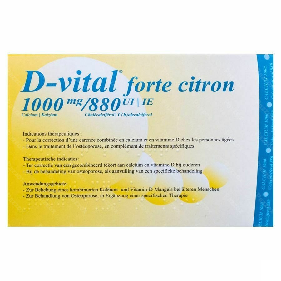 D-vital Forte Citron 1000mg/880ui Efferv. Sach 30
