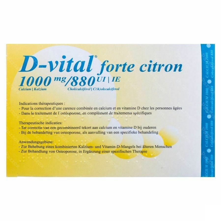 D-vital Forte Citron 1000mg/880ui Efferv. Sach 30