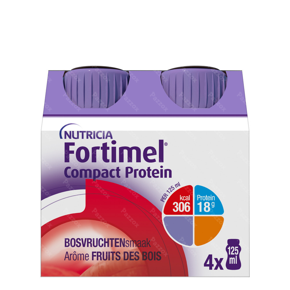 Fortimel Compact Protein Fruits De La Forêt Bouteilles 4x125ml