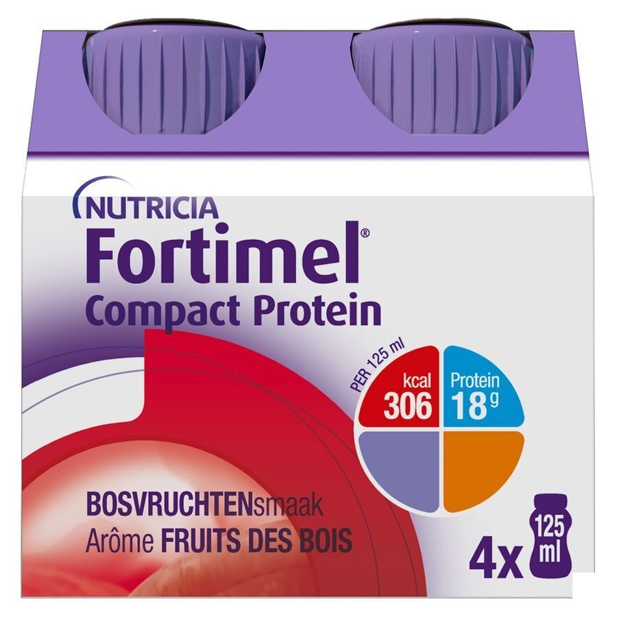 Fortimel Compact Protein Fruits De La Forêt Bouteilles 4x125ml