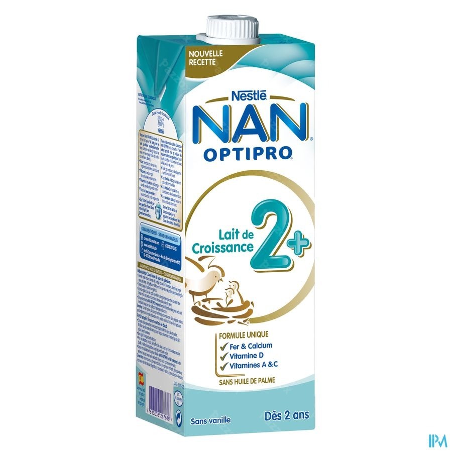 Nan Optipro Lait de Croissance 2+ Bébé 2+ Ans 1L