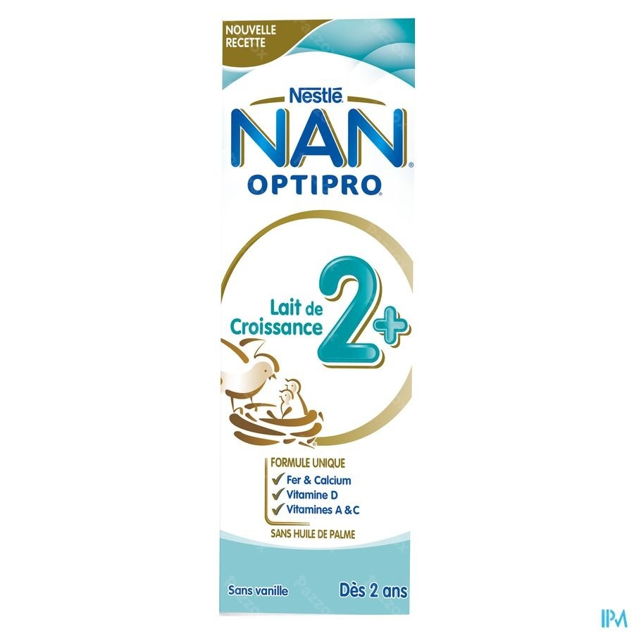 Nan Optipro Lait de Croissance 2+ Bébé 2+ Ans 1L