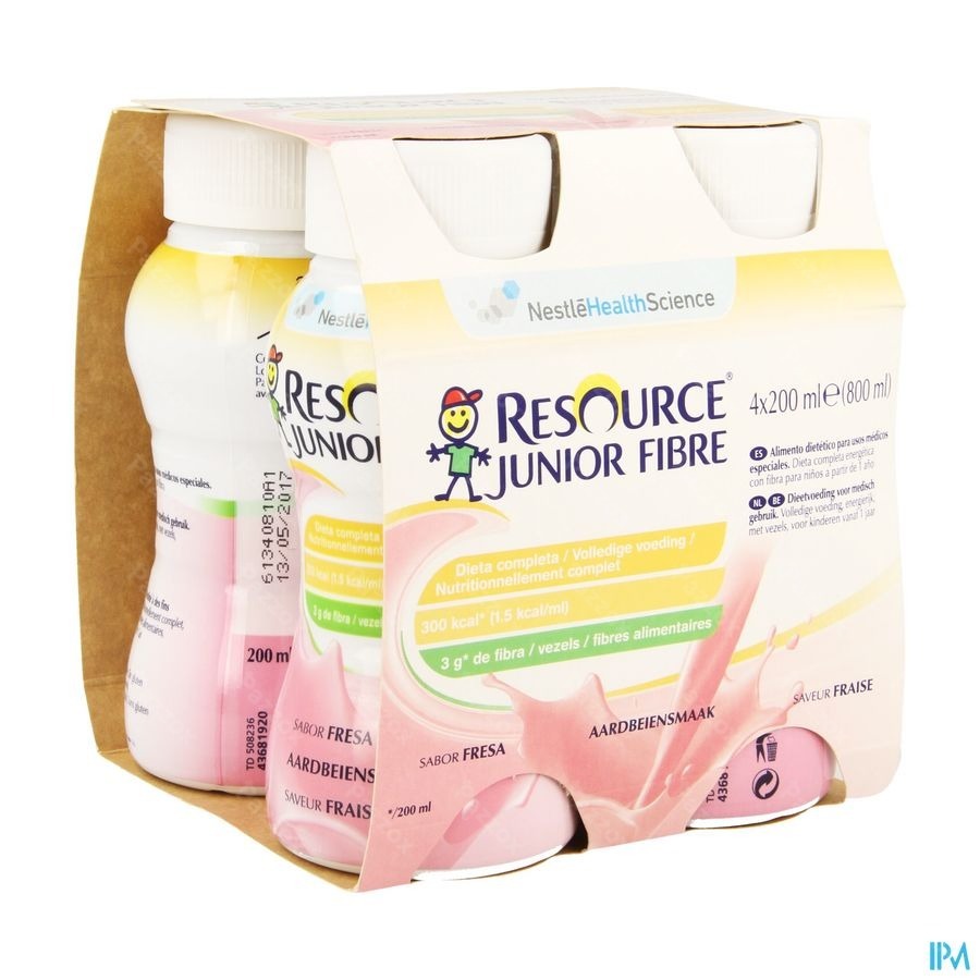Resource Junior Fibre Fraise 4x200ml