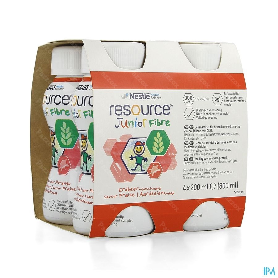 Resource Junior Fibre Fraise 4x200ml