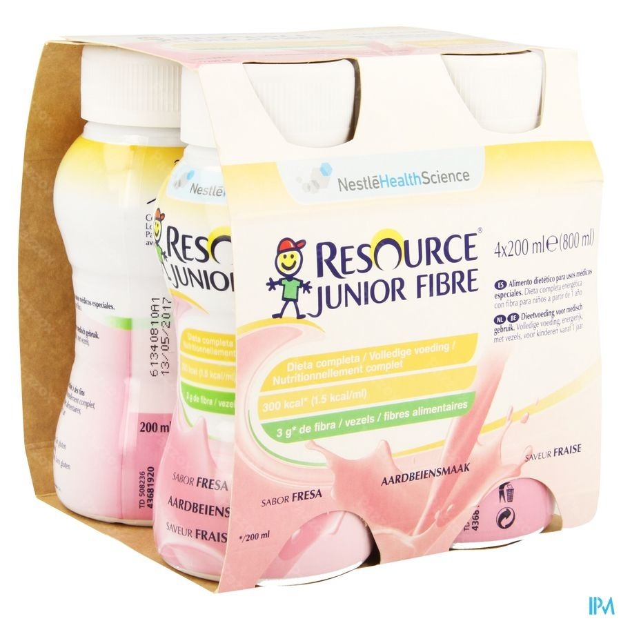 Resource Junior Fibre Fraise 4x200ml