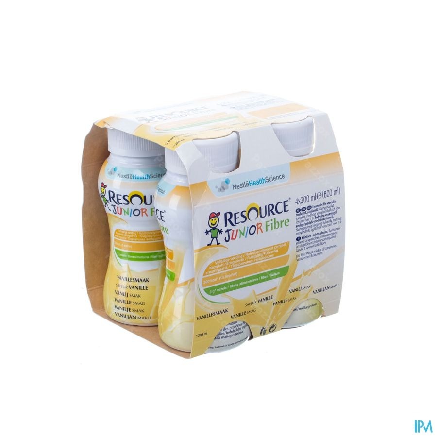 Resource Junior Fibre Vanille 4x200ml