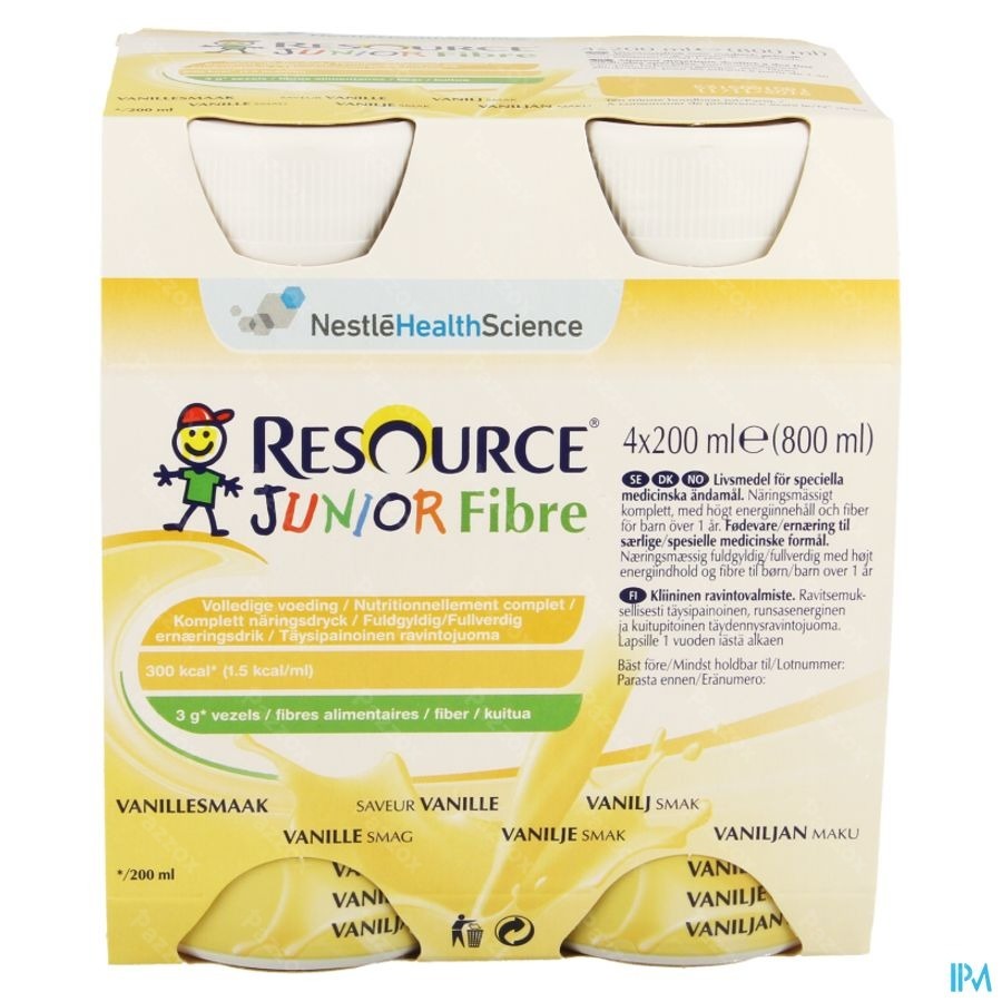 Resource Junior Fibre Vanille 4x200ml