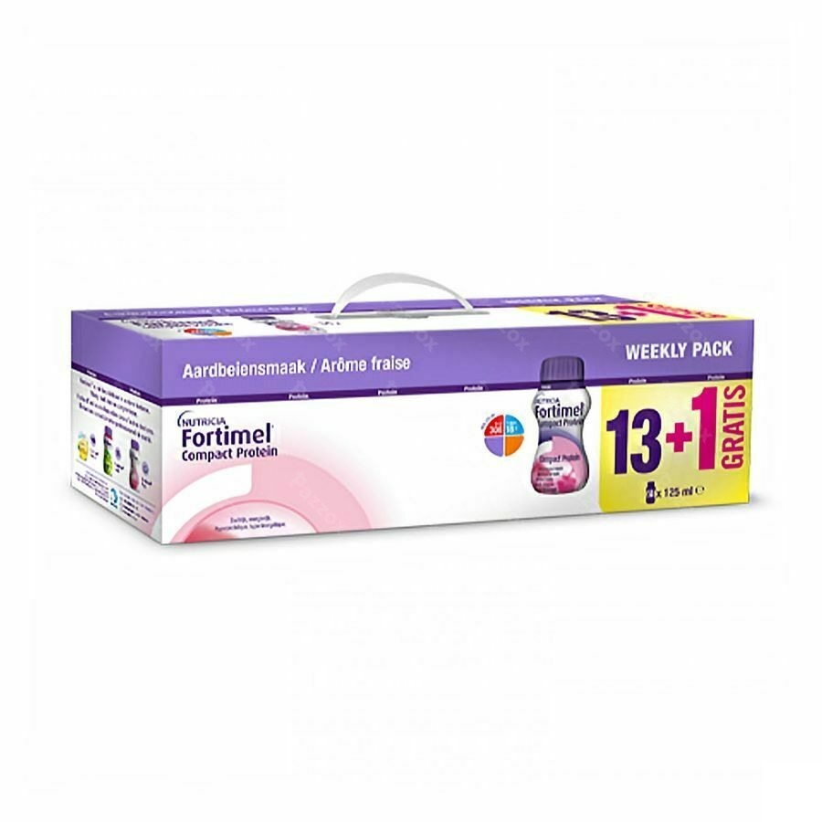 Fortimel Compact Protein Week Pack Fraise 13+1 gratuit 125ml