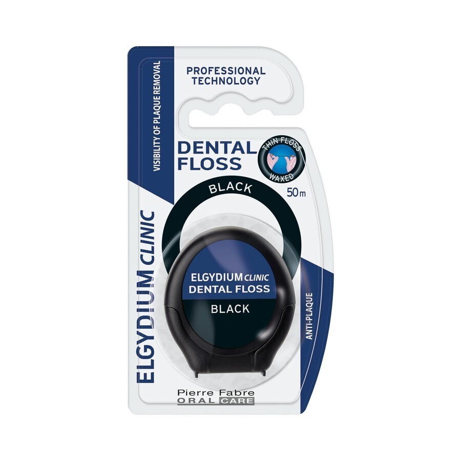 Elgydium Clinic Dental Floss Black 50m