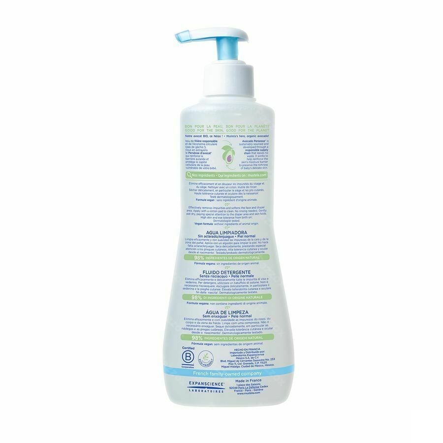 Mustela Eau Nettoyante S/rincage 500ml