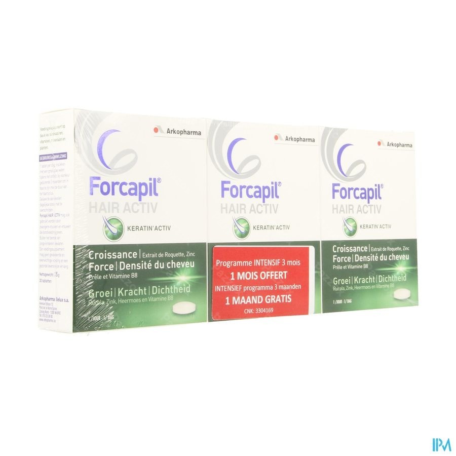 Forcapil Hair Activ Comp 3x30 Promo 3 Mois