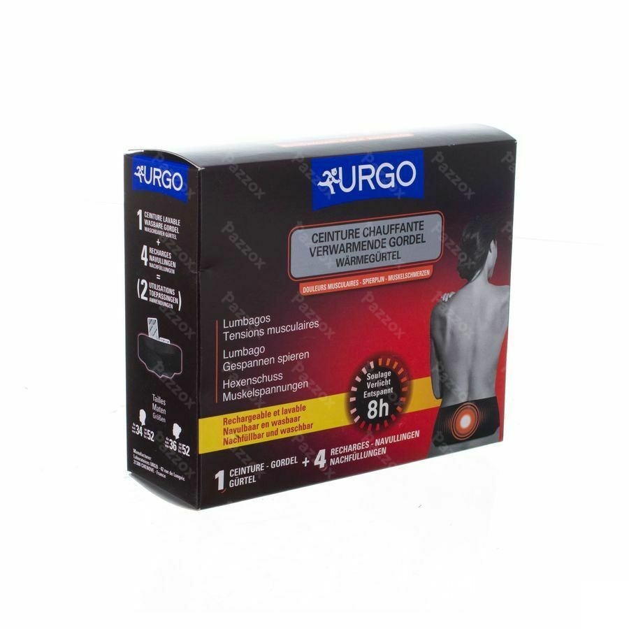 Urgo Ceinture Chauffante + 4 Recharche 