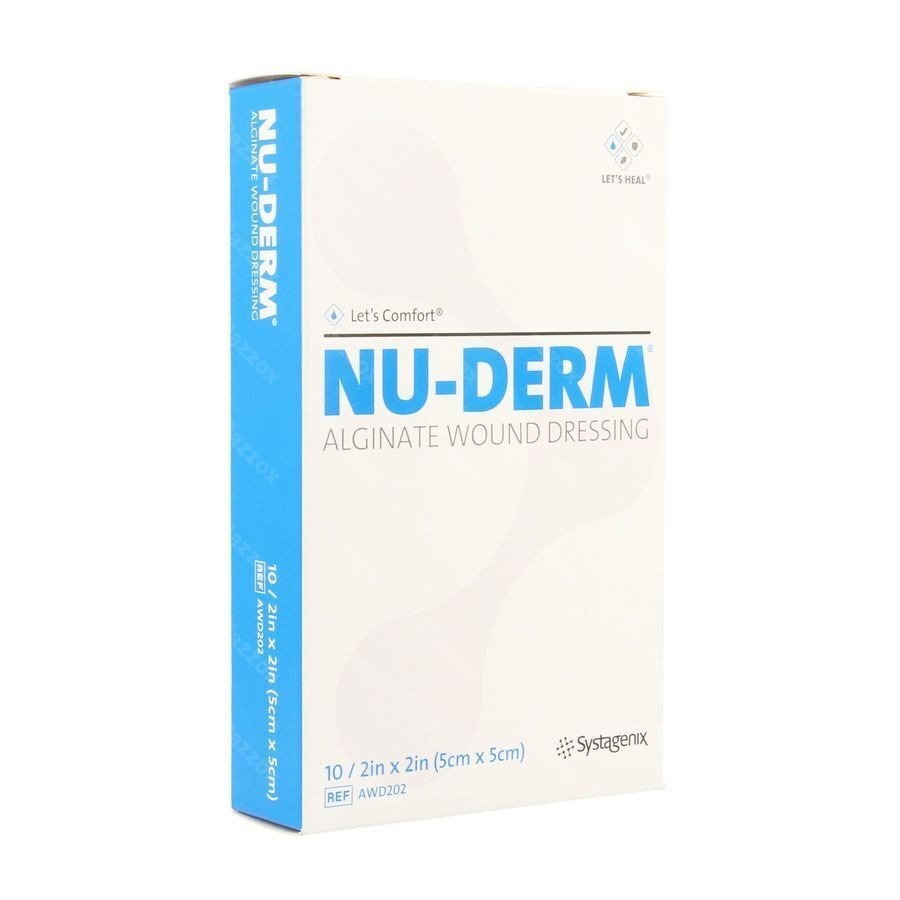 Nu-derm Pansement Alginate 5x 5cm 10 Awd202