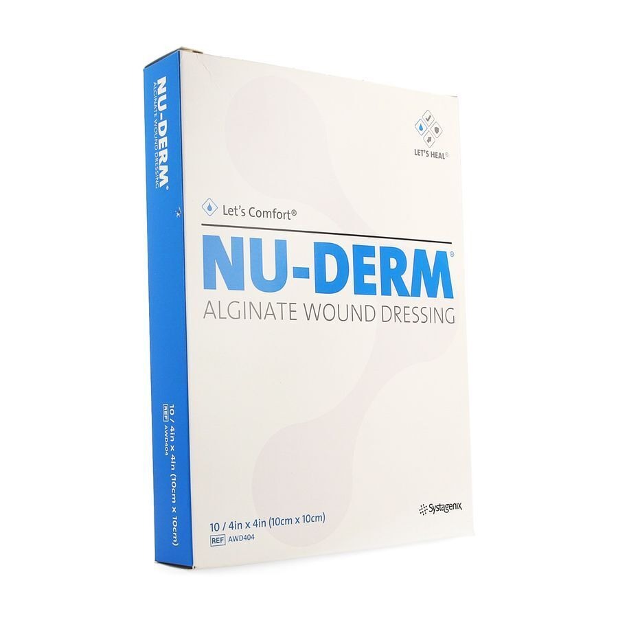 Nu-derm Pansement Alginate 10x10cm 10 Awd404